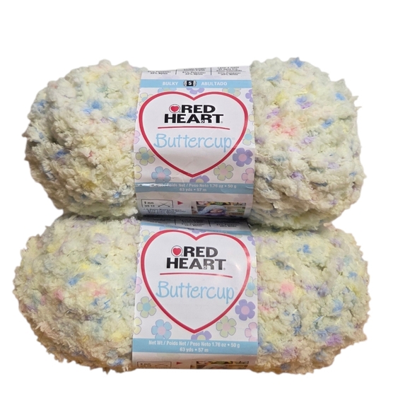 Red Heart Other - Red Heart Buttercup DISCONTINUED Light Yellow Multi - Lot Of 3 Skeins New